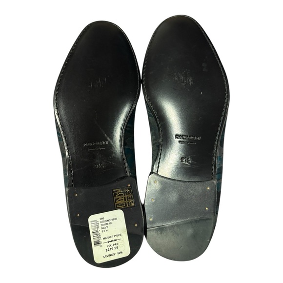 Magnanni Guapo Sky Camo Print Formal Venetian Loafers Blue Grey Silver Mens 9.5 - Picture 7 of 8